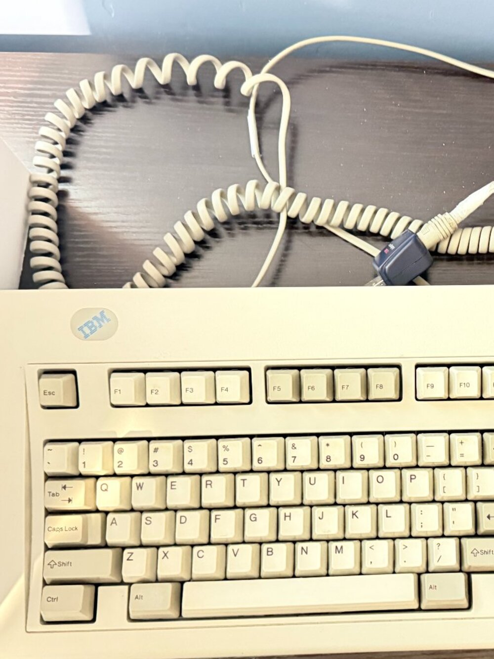IBM model M (82G2383) Manufactured by Lexmark 08-JUL-94, Wired with Adapter